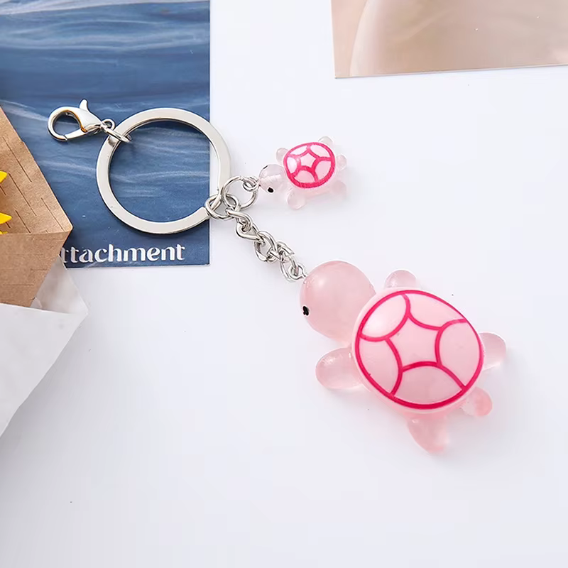 Porte-clés tortue lumineuse 3D