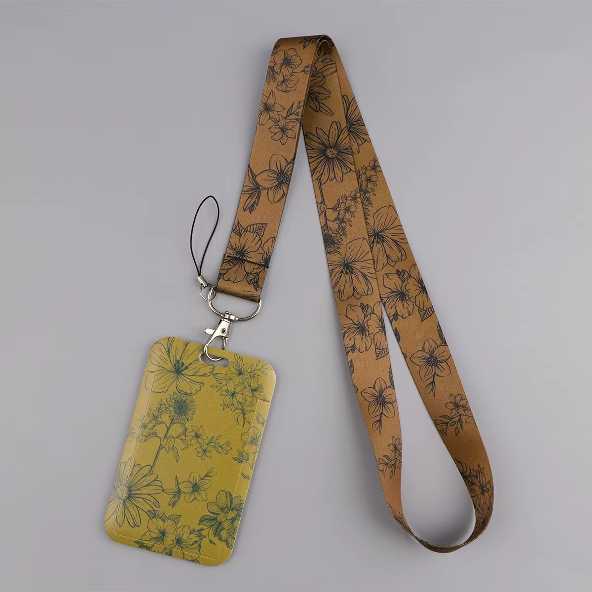 Porte-Badge d'identité Vintage à fleurs