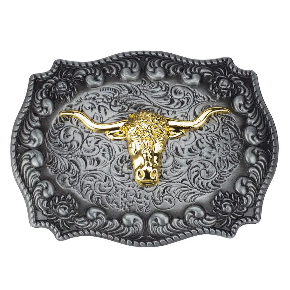 Boucle de ceinture en métal bicolore