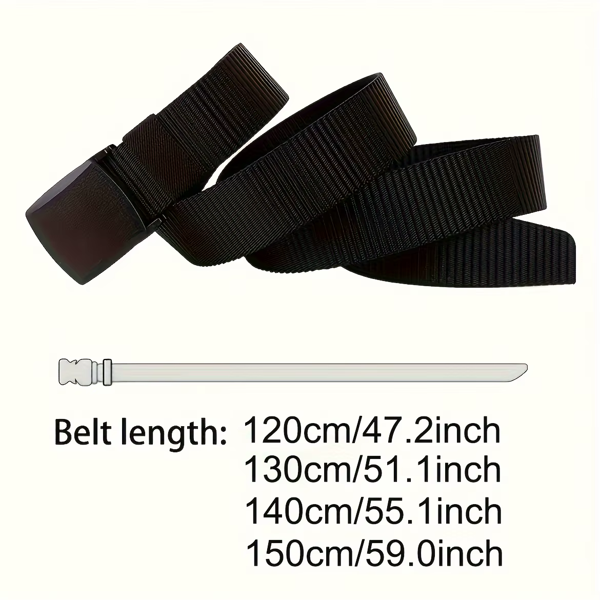 Ceinture en nylon non métallique
