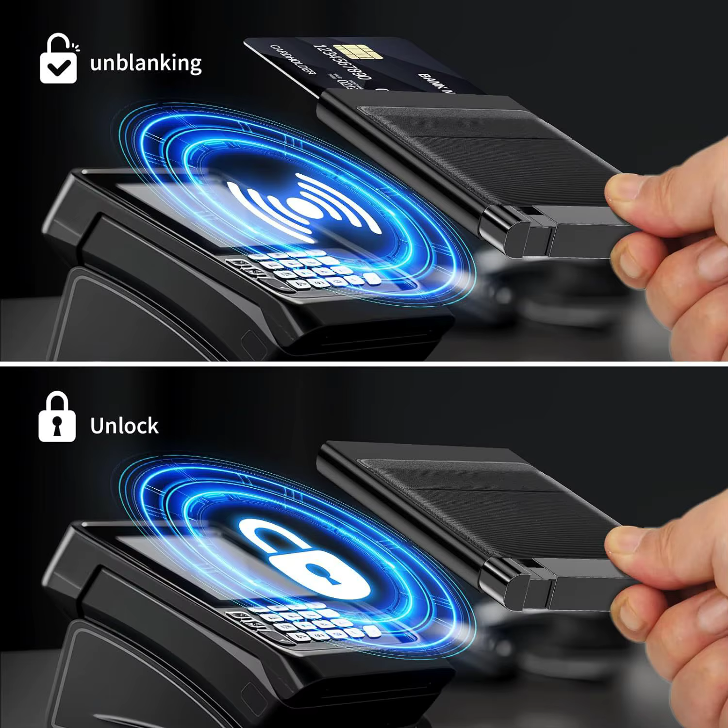 Porte-cartes antivol avec protection RFID