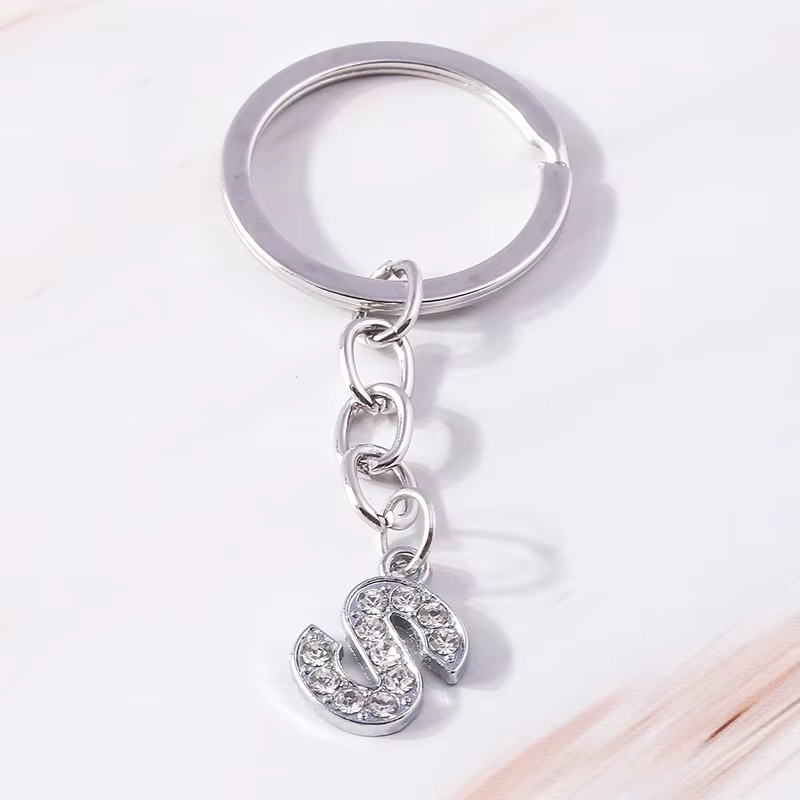 Mode Initiale 26 Lettres A-Z Alphabet Porte-clés Strass