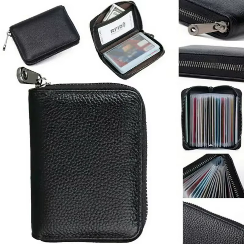 Porte-carte de visite portefeuille hommes carte bancaire/carte d'identité/porte-carte de crédit 22 Bits carte portefeuille RFID blocage protéger étui porte-monnaie