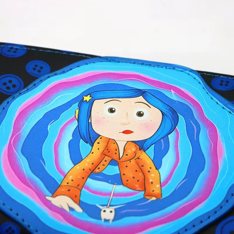 Mode Loungefly Coraline portefeuille zippé femmes longs sacs à main