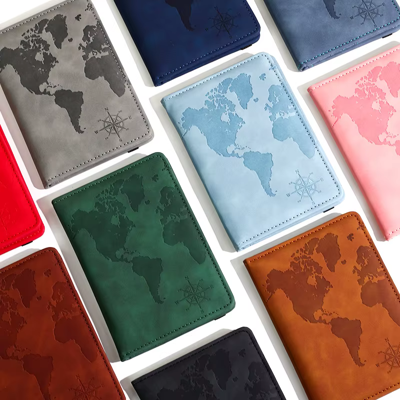 Porte-passeport en cuir