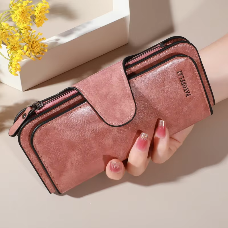 Portefeuille long à fermeture éclair pour hommes