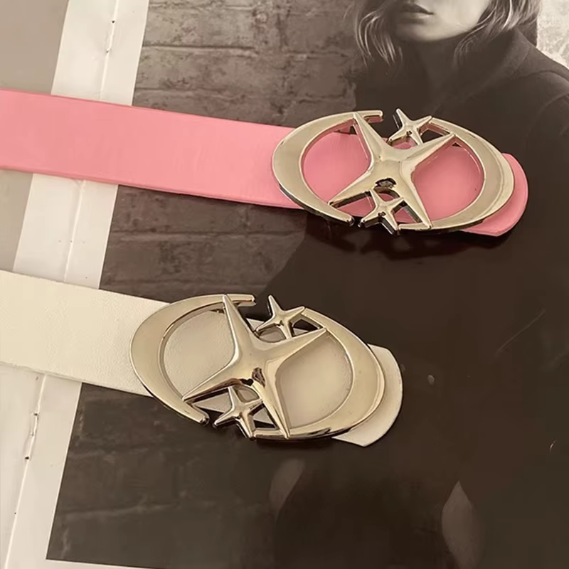 Y2K Punk gothique ceinture femmes ceinture pour jean ceintures pour femmes rose blanc noir ceinture mode Vintage ceintures Pu cuir ceinture BF019