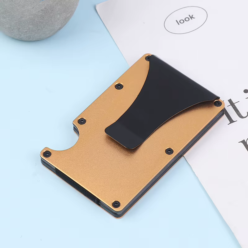 Portefeuille minimaliste pour hommes et femmes - Portefeuille fin anti-RFID