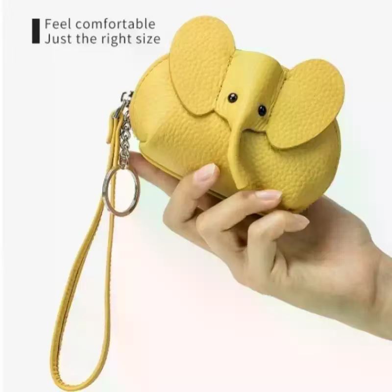 Mignon petit éléphant portefeuille Cosplay Anime Pu sac à main