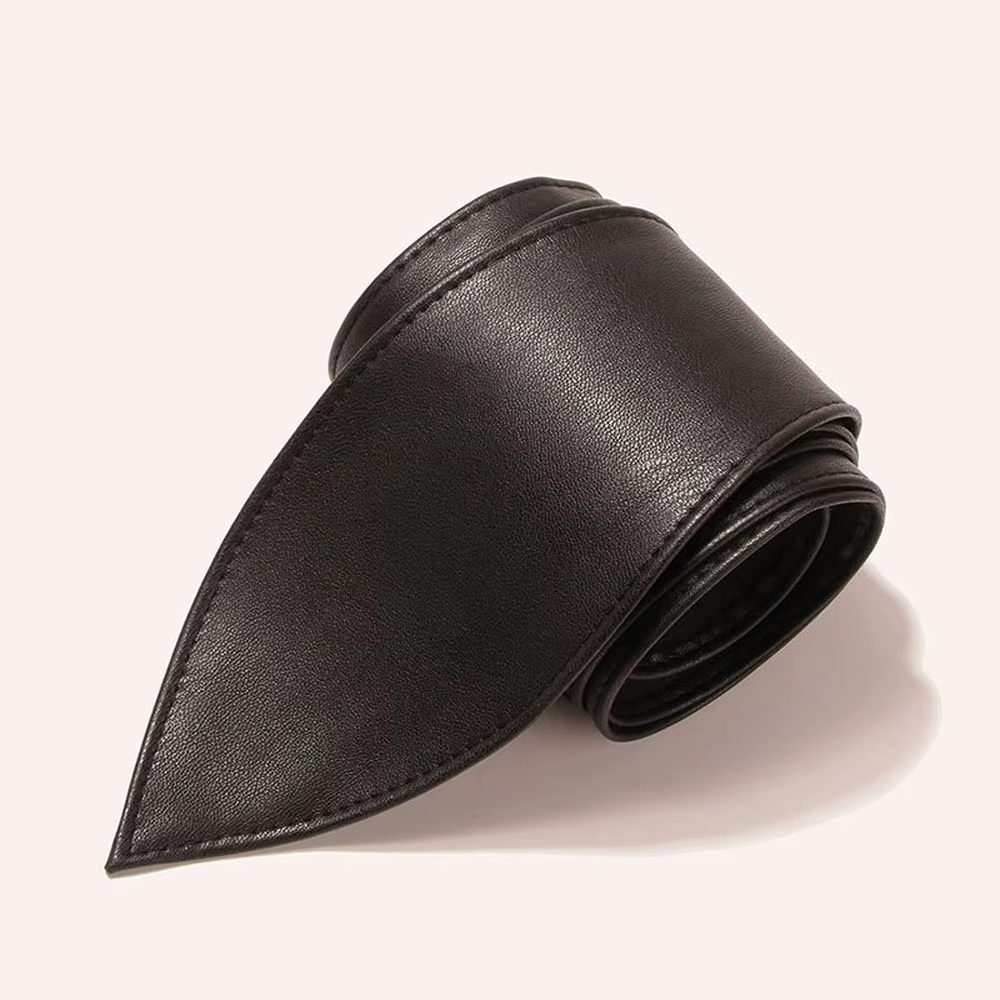 Ceinture Obi large pour femme en cuir PU souple