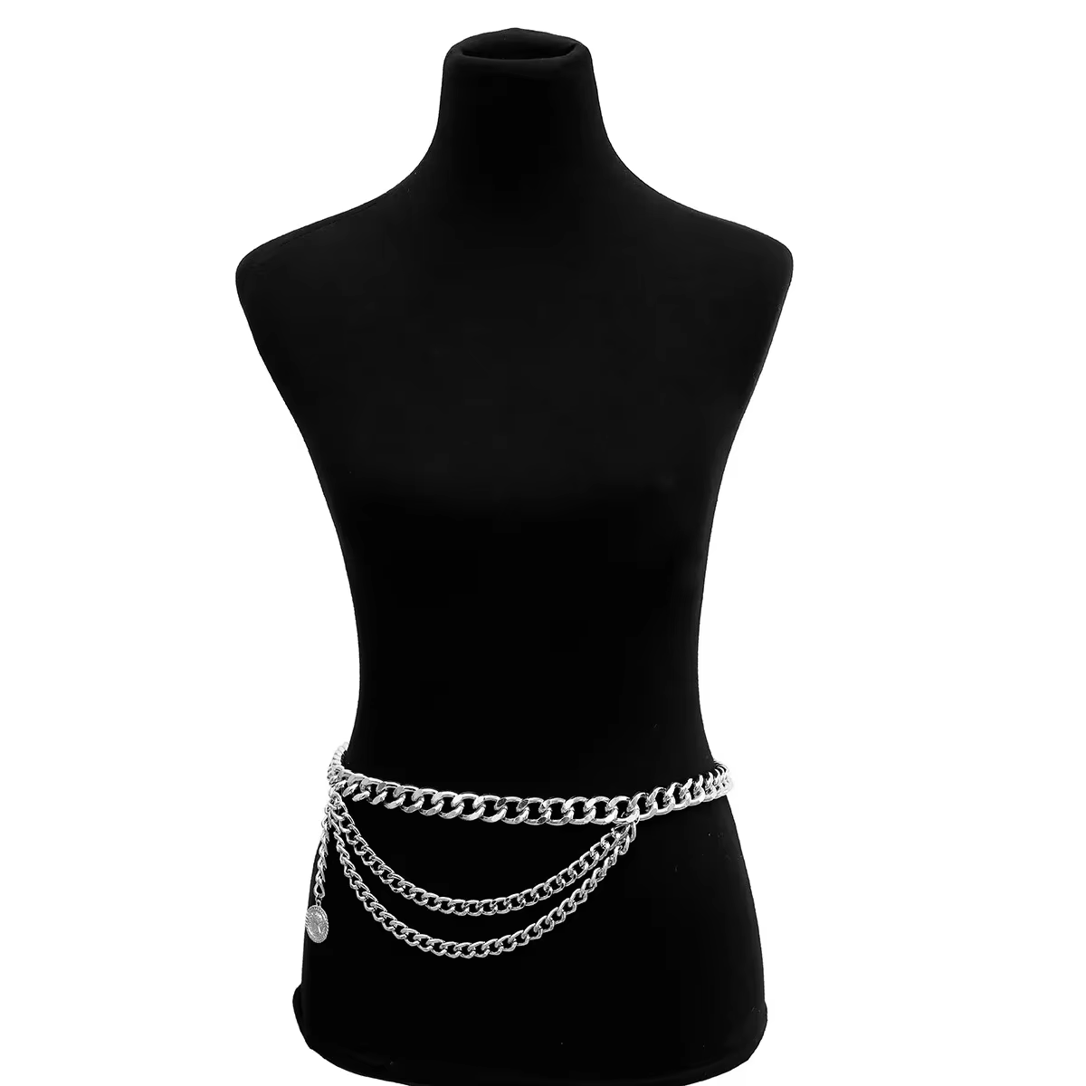Gland or chaîne ceinture pour femmes robes marque de créateur de luxe Punk frange argent taille ceintures femme métal