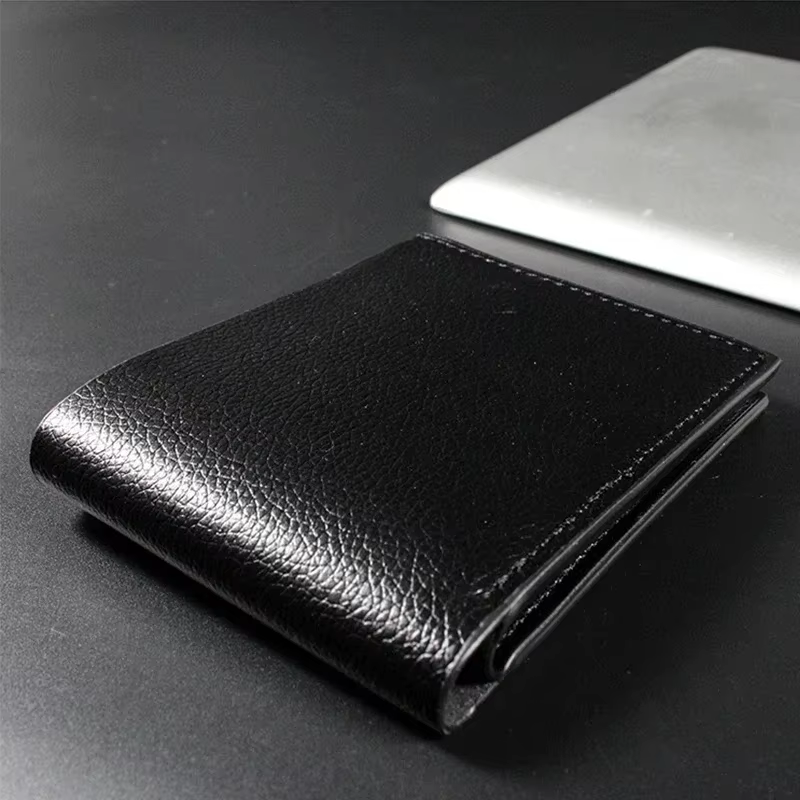 Portefeuille Homme en cuir véritable hommes portefeuilles produit Premium véritable peau de vache portefeuilles pour Homme court noir Walet Portefeuille Homme