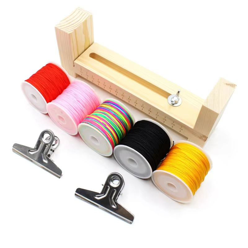 Support de fabricant de bracelets en forme de U, gabarit de fabrication de bracelets, cadre en bois, Kit d'outils de bricolage pour tresser Bracelets-AT64