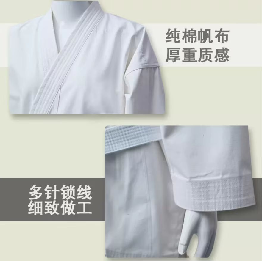 L'uniforme de karaté standard en toile de coton de 10 OZ peut participer dans la ceinture blanche du compétition