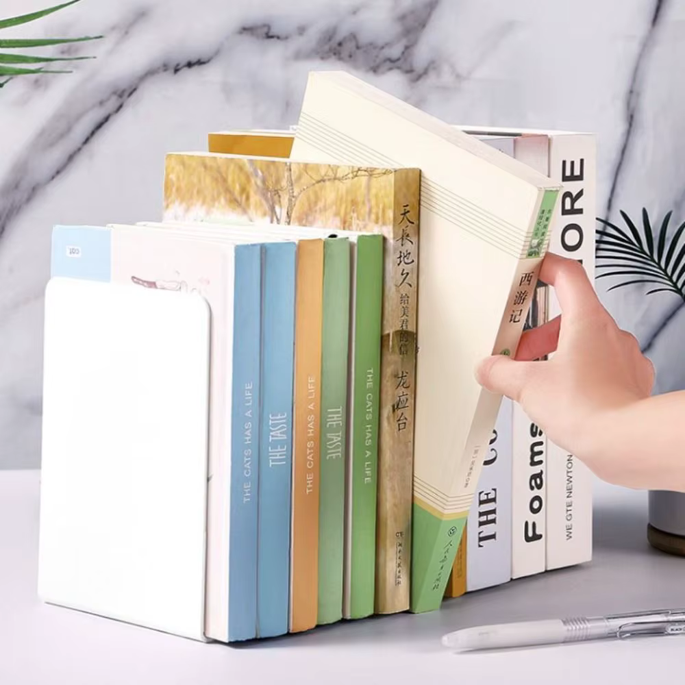 Porte-livres en forme de L, serre-livres de bureau durables, support de livres INS, présentoir simple, support de livres minimaliste