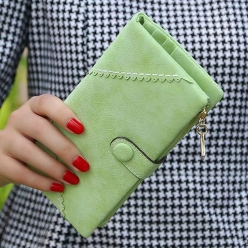 Pochette longue d'un hectare en cuir PU pour femme