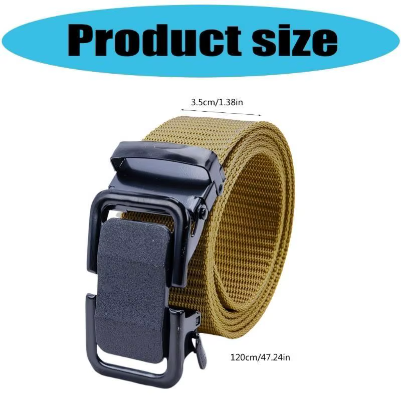 Ceinture tissée à boucle automatique 39BD pour hommes