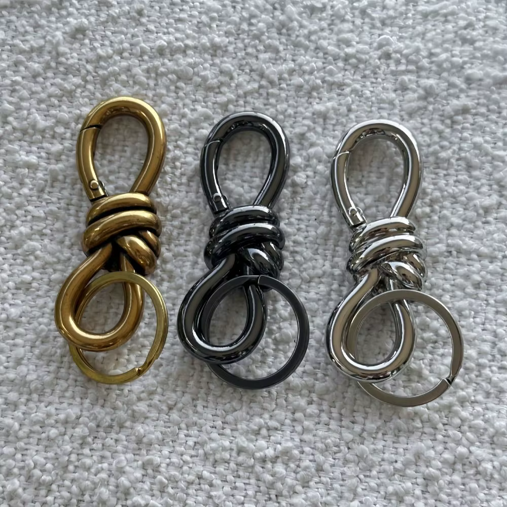 Porte-clés créatif à nœud torsadé en forme de 8