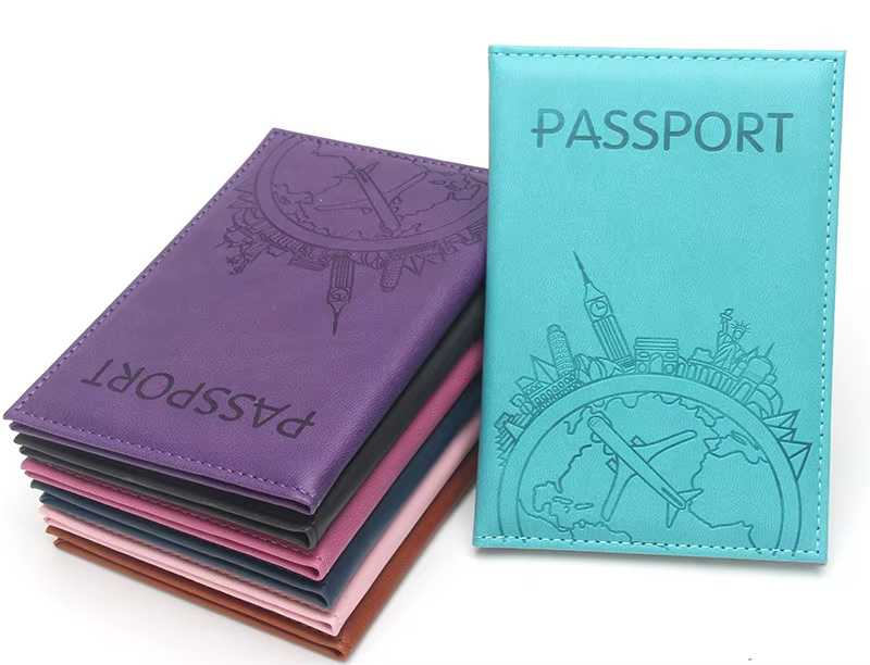 Porte-passeport en cuir