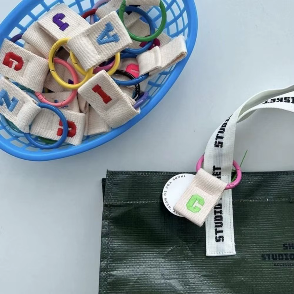 Organisateur de clés 26 lettres porte-clés broderie