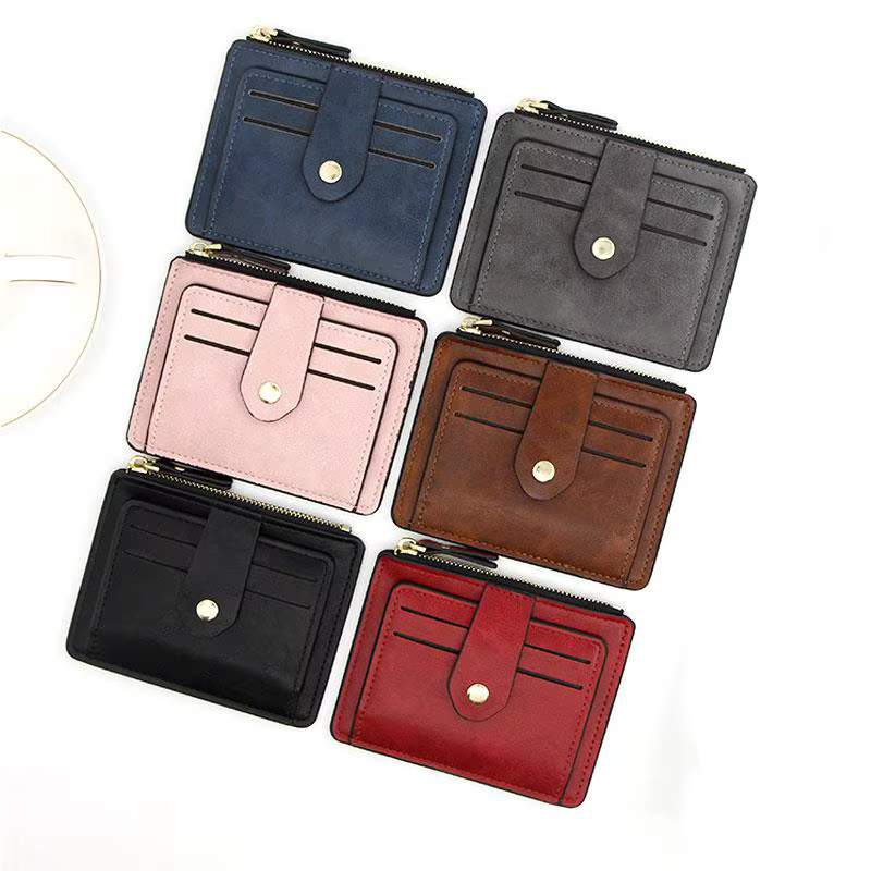 Petit portefeuille de luxe en cuir pour hommes et femmes