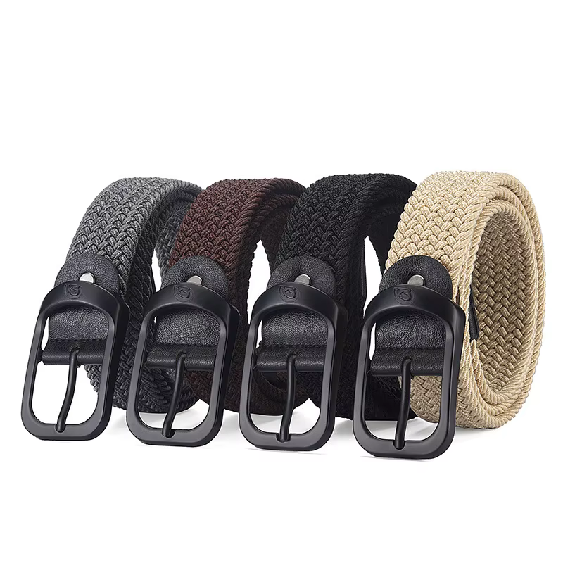 Ceinture élastique tissée décontractée pour hommes et femmes, ceinture de sport de plein air, pas besoin de poinçonnage, ceinture de travail d'escalade pour hommes et femmes, mode