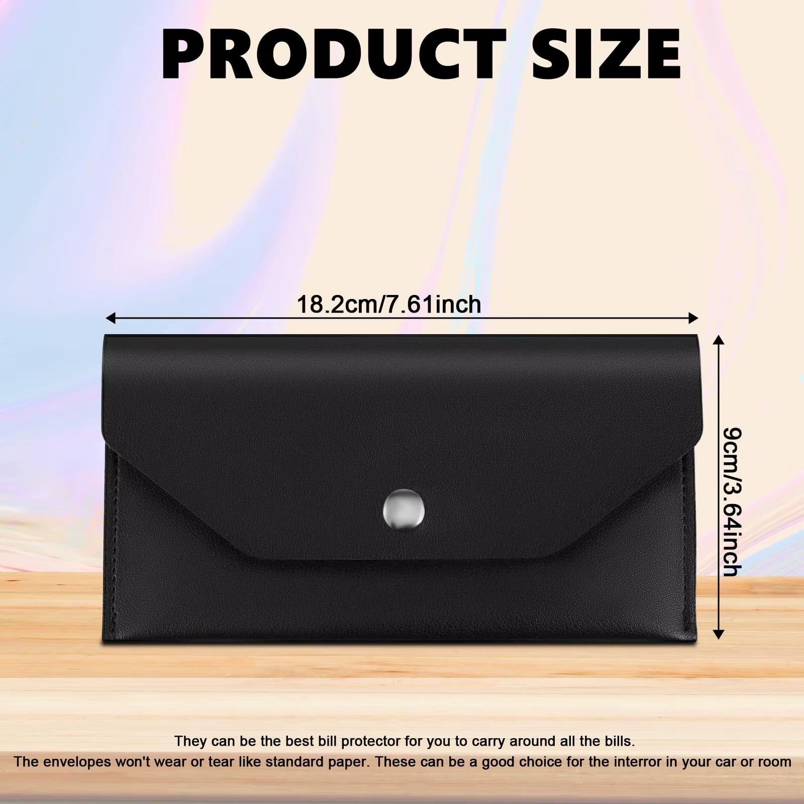 Portefeuille enveloppe écologique en cuir PU