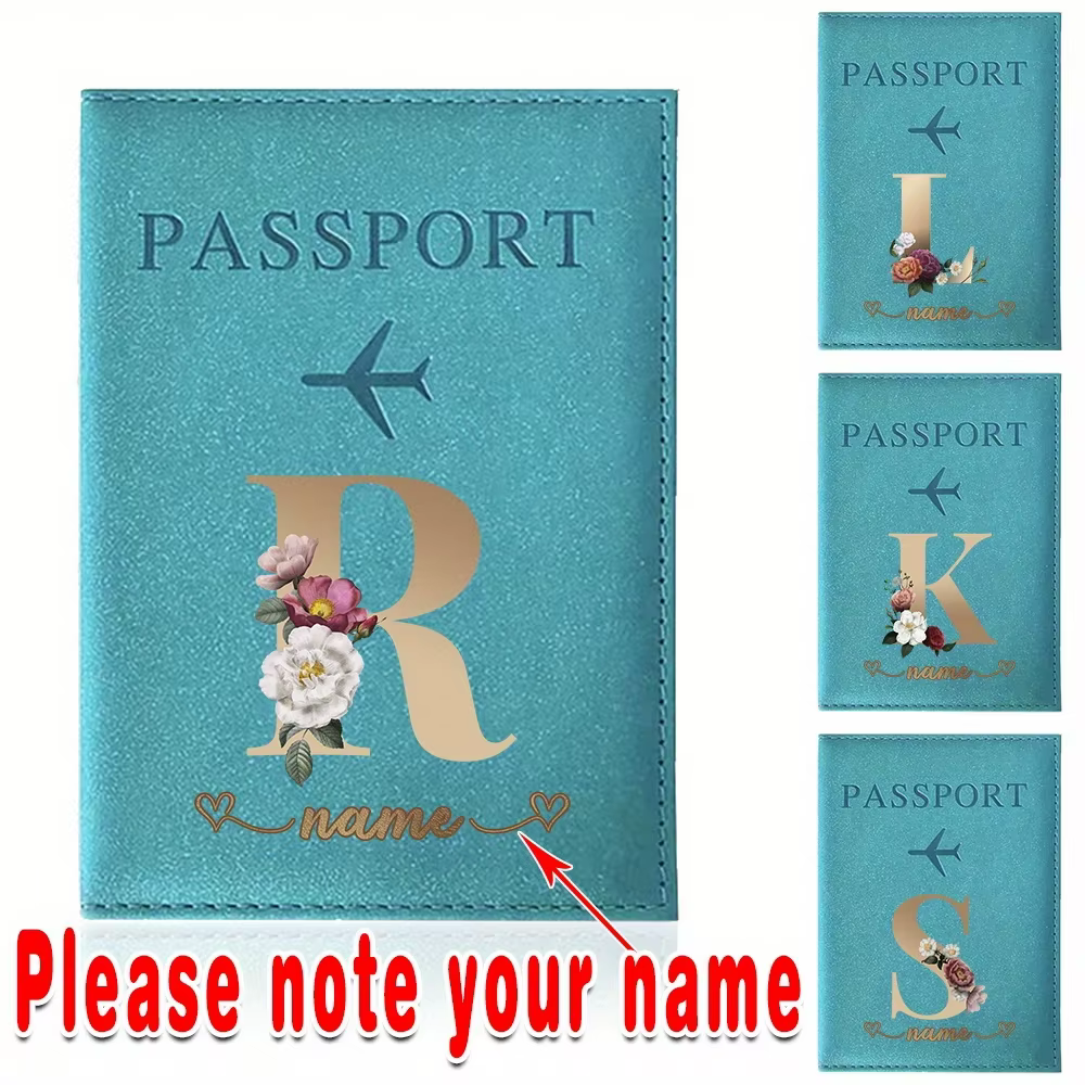Porte-passeport personnalisé avec nom personnalisable - capable d'imprimer des noms jusqu'à 26 lettres.
