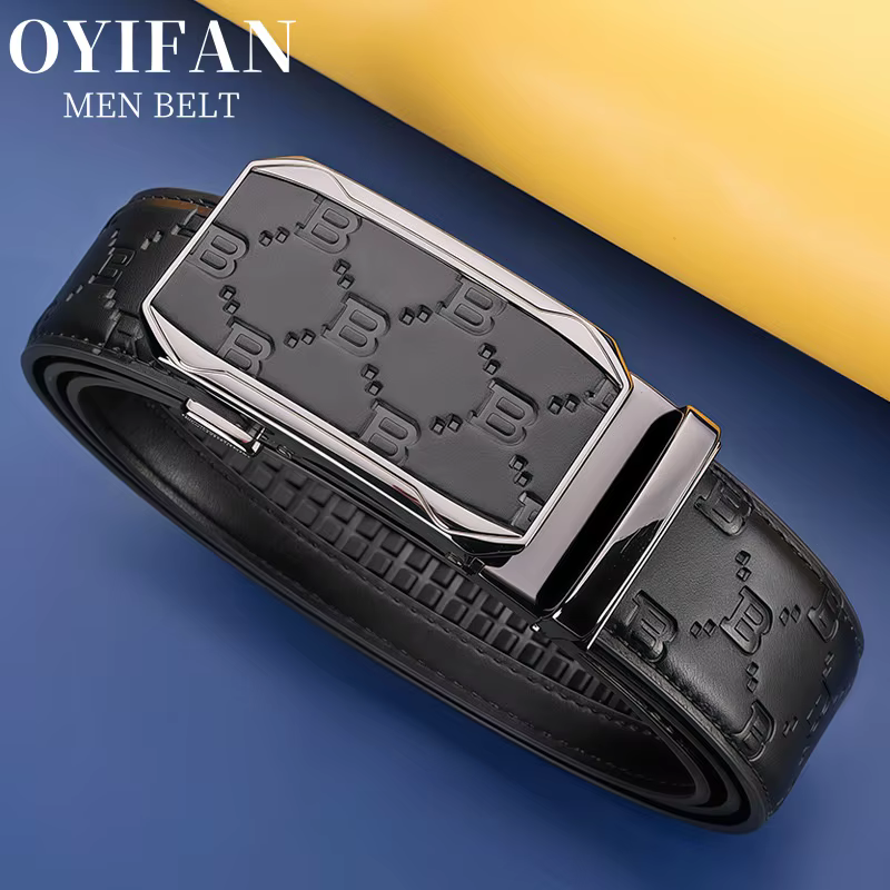 Ceinture en cuir véritable marron noir pour hommes