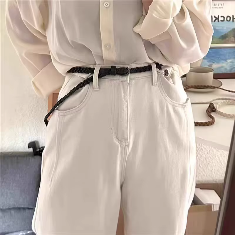 Ceinture fine tressée rétro vintage pour femme
