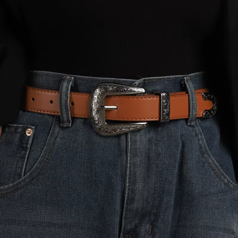 Ceinture noire de style européen et américain pour décoration féminine