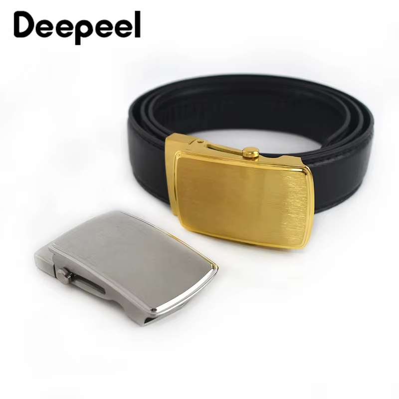 Boucle de ceinture en acier inoxydable 36mm/39mm, fermoir à roulettes en laiton massif, boucles automatiques sans dents, accessoires de tête en cuir