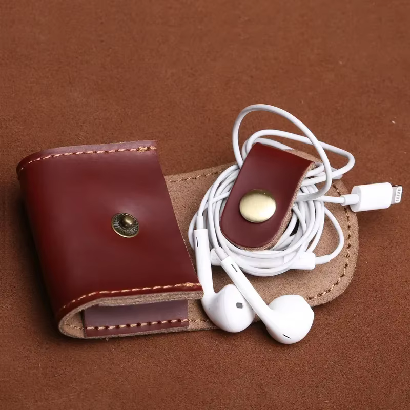 Mini porte-monnaie vintage en cuir véritable pour hommes et femmes