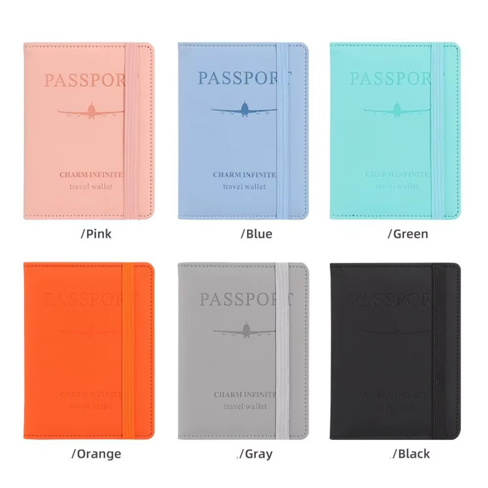 Porte-passeport en cuir PU avec RFID