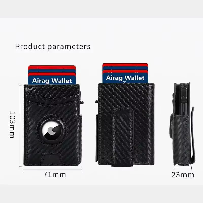 Portefeuille en cuir noir pour homme