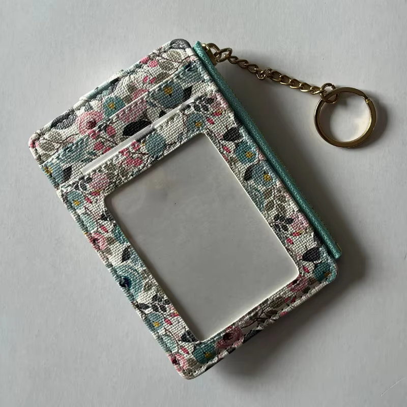 Portefeuille mince en cuir PU pour femmes