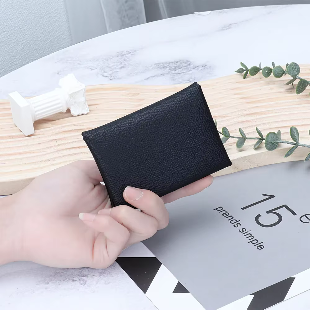 Mini porte-monnaie en cuir véritable