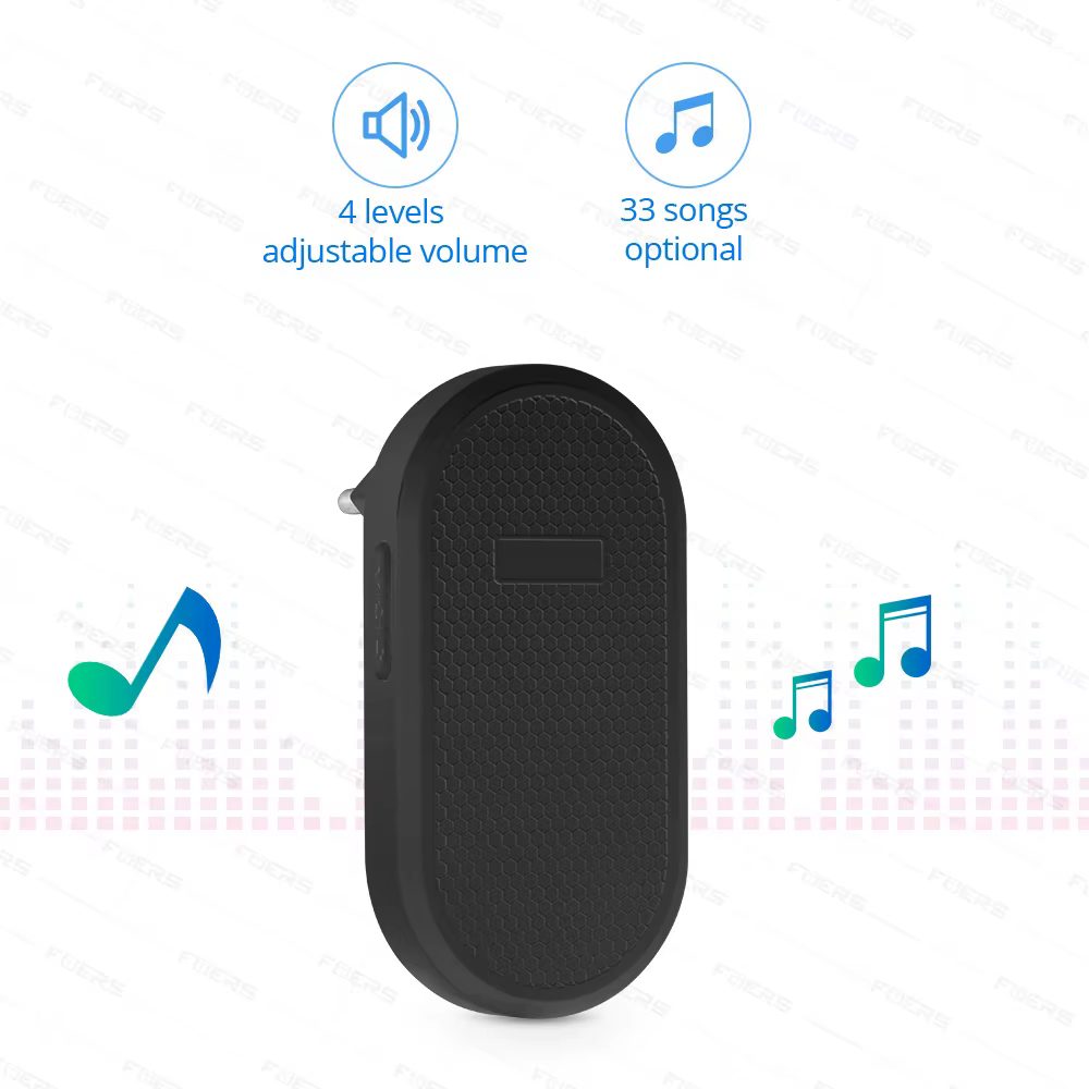 Sonnette sans fil étanche carillon de bienvenue sonnette de porte de maison intelligente 32 chansons mélodies intelligentes alarme avec cartouches de batterie M558