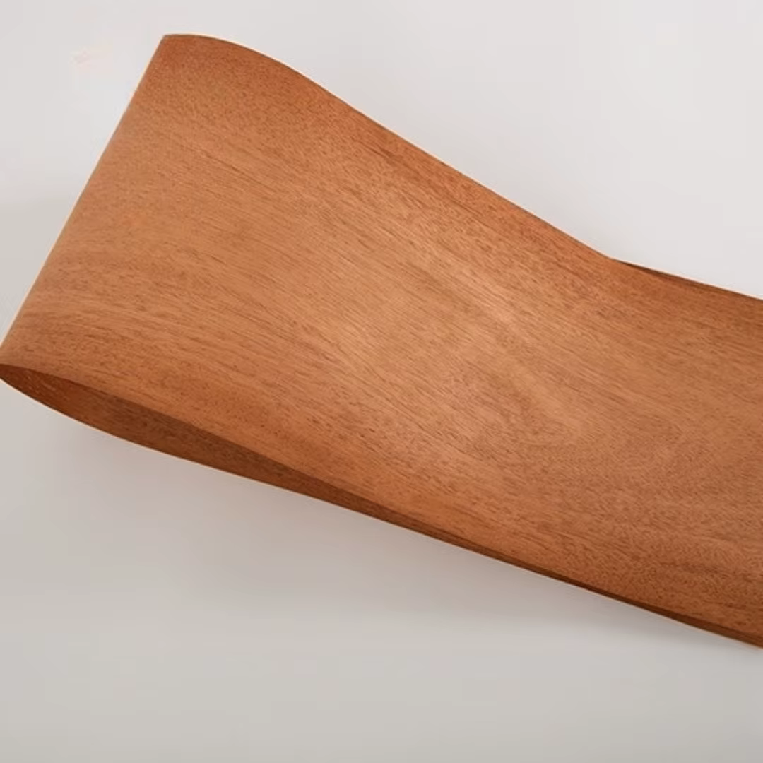 Placage en bois d'acajou naturel 33x250cm pour meubles, armoires, rénovation intérieure et décoration de surface