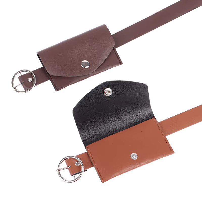 Sac de ceinture réglable en cuir PU pour femme