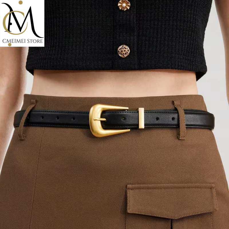 Ceinture en cuir véritable pour femme