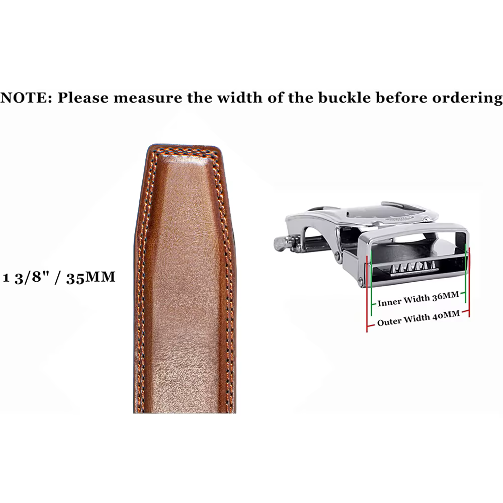 JACNAIP ceinture homme cuir sans tête boucle automatique