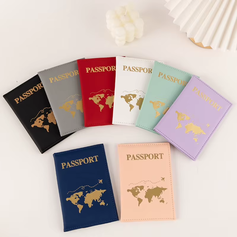 Porte-passeport en cuir pour femmes et hommes