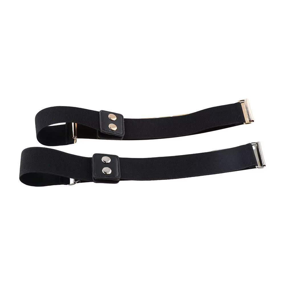 Ceinture élastique en métal argenté pour femmes