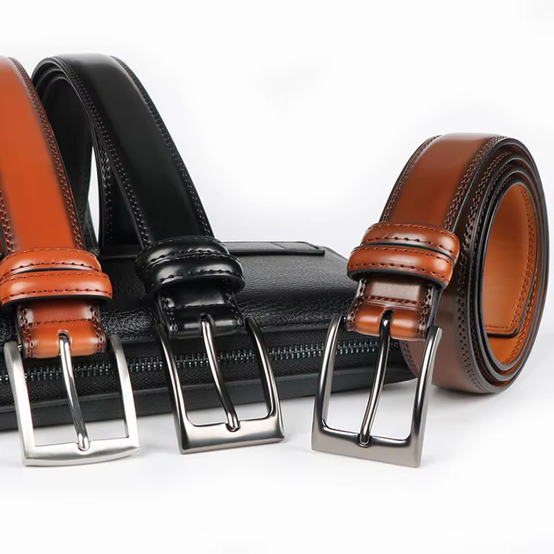 Ceinture en cuir véritable pour homme