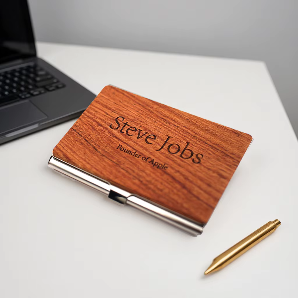 Porte-cartes de visite personnalisé avec logo personnalisé
