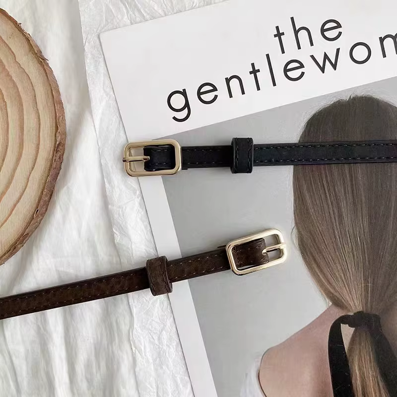 Ceinture Rétro en Cuir PU pour Femme et Homme