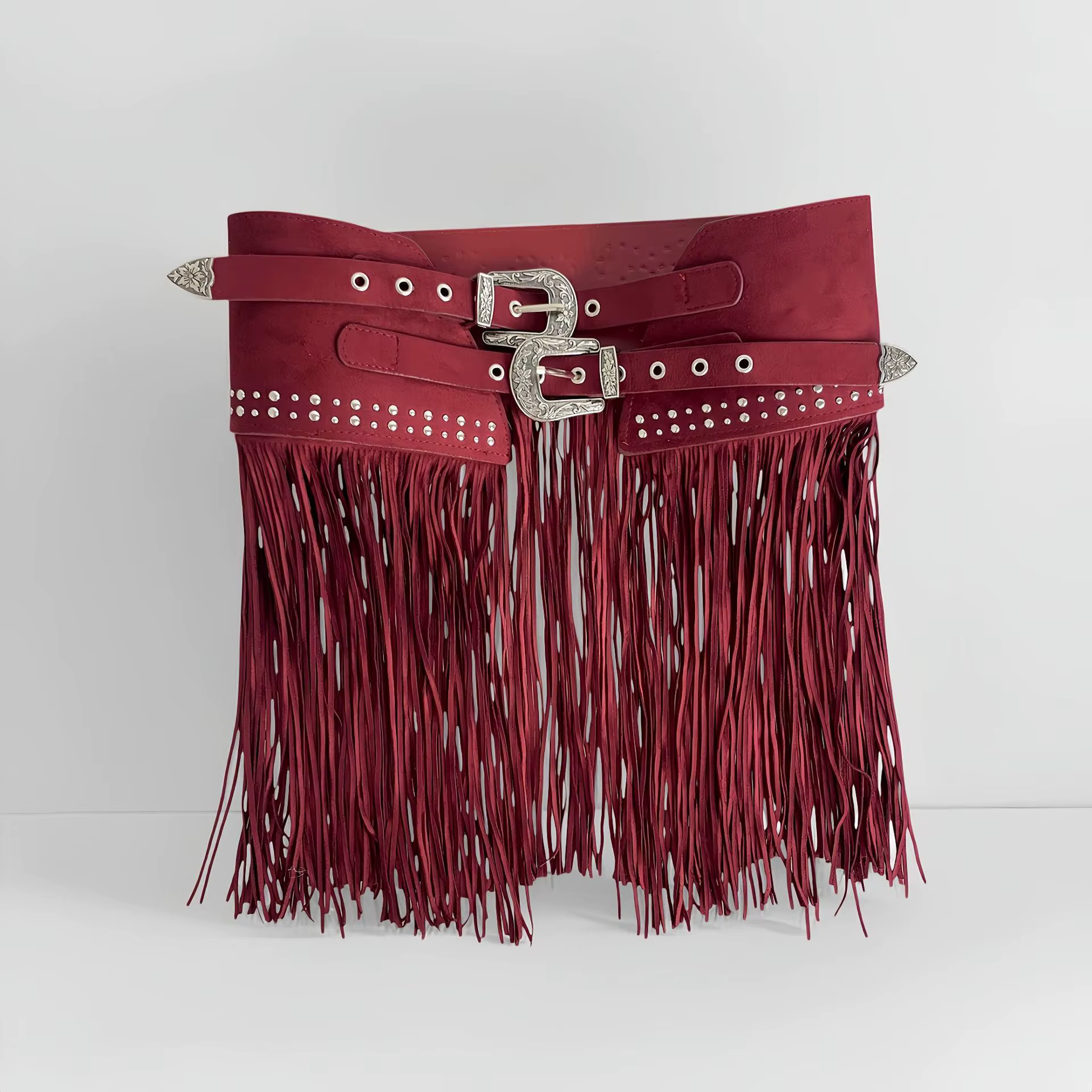 Ceinture de cowboy occidentale rétro bohème à franges, style hippie, large ceinture de taille, accessoire de mode décontracté pour diverses occasions