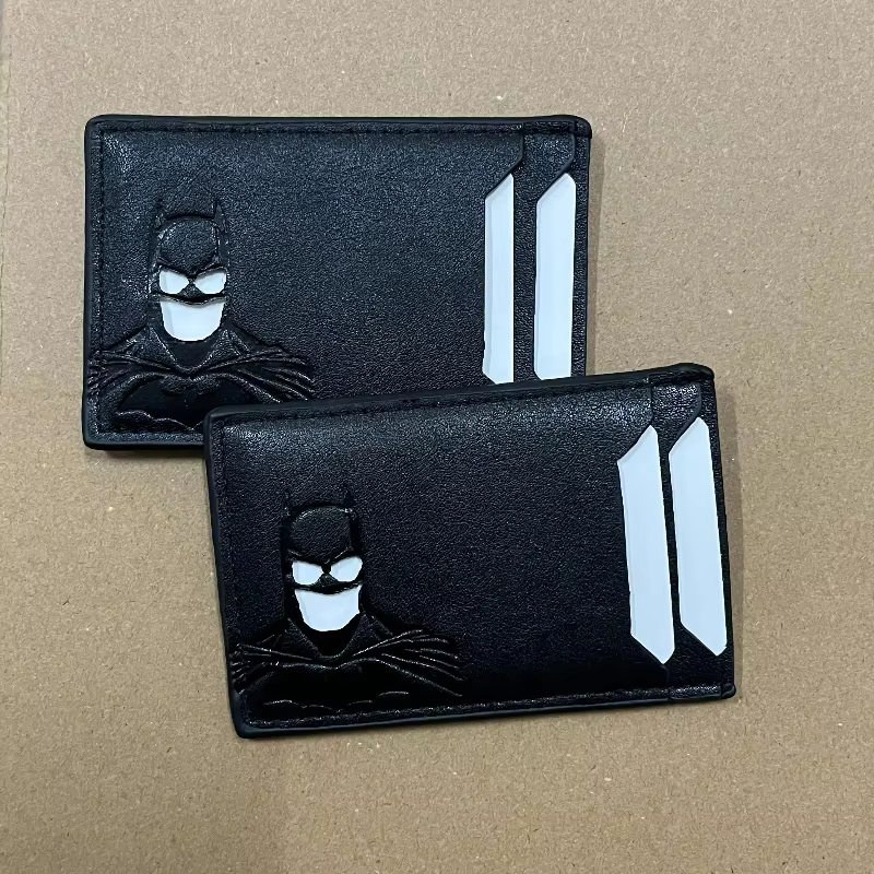 Nouveau Portefeuille en Cuir 2026 Motif Chauve-Souris Personnalisé Masque de Super-Héros Porte-Cartes