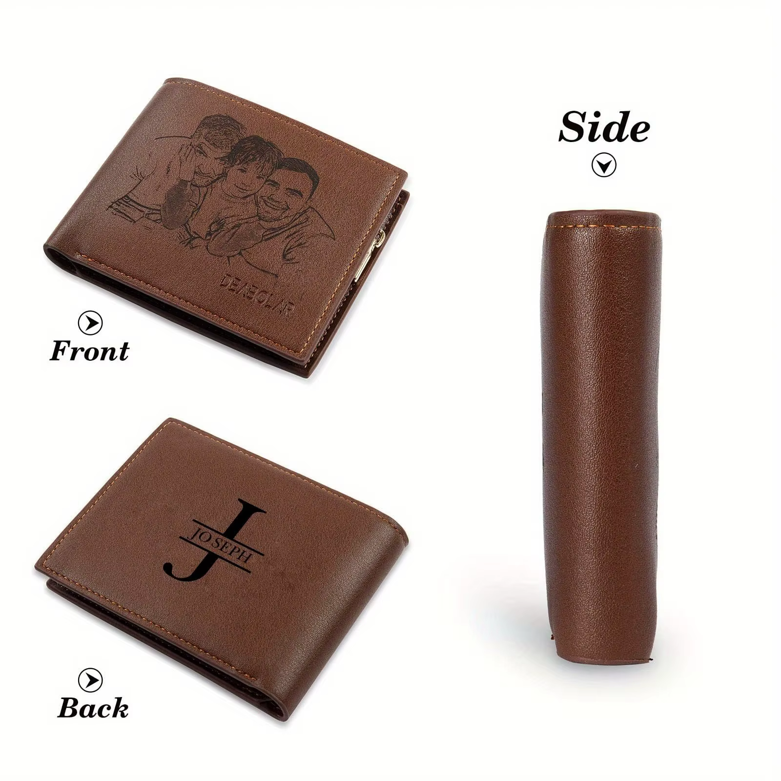 Portefeuille photo personnalisé pour homme